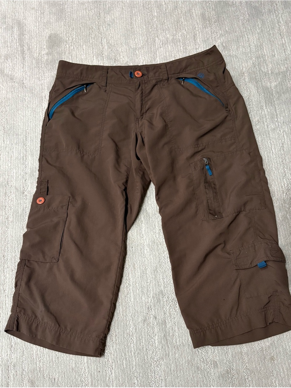 Magellan Outdoors Brown Cargo Capri Hiking Pants 10 Gorpcore Utility GranolaGirl